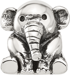 Sterling Silver Reflections Sitting Elephant Bead
