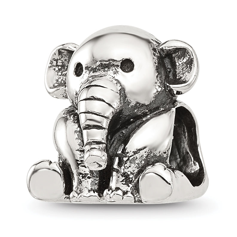 Sterling Silver Reflections Sitting Elephant Bead Main image