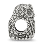 Sterling Silver Reflections Polished Owl Bead
