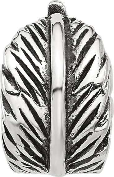Sterling Silver Reflections Antiqued Leaf Clip Bead