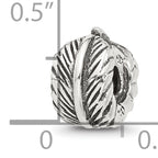Sterling Silver Reflections Antiqued Leaf Clip Bead