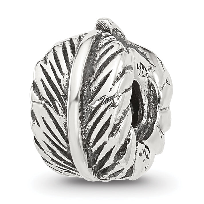 Sterling Silver Reflections Antiqued Leaf Clip Bead Main image