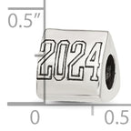 Sterling Silver Reflections Grad 2024 Cap Trilogy Bead