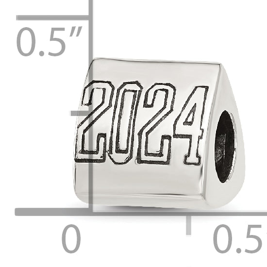 Sterling Silver Reflections Grad 2024 Cap Trilogy Bead