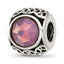 Sterling Silver Reflections Antiqued Purple Crystal Bead