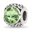 Sterling Silver Reflections Antiqued Light Green Crystal Bead
