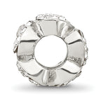 Sterling Silver Reflections Clear Crystal Hearts Bead