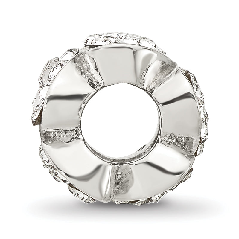 Sterling Silver Reflections Clear Crystal Hearts Bead