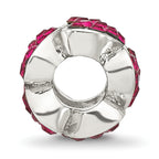 Sterling Silver Reflections Red Crystal Hearts Bead