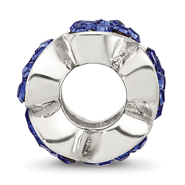 Sterling Silver Reflections Blue Crystal Hearts Bead Secondary image