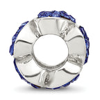Sterling Silver Reflections Blue Crystal Hearts Bead