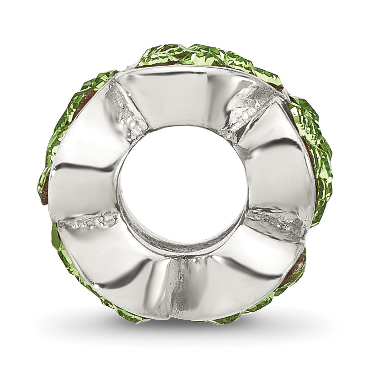 Sterling Silver Reflections Green Crystal Hearts Bead Secondary image