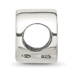 Sterling Silver Reflections Polished Antiqued Love You Circle Bead
