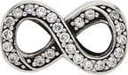 Sterling Silver Reflections CZ Infinity Bead
