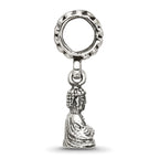 Sterling Silver Reflections Antiqued Budda Dangle Bead
