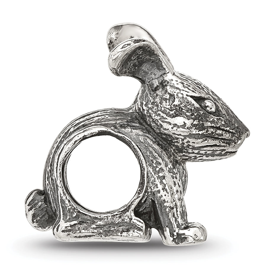 Sterling Silver Reflections Antiqued Bunny Bead Secondary image