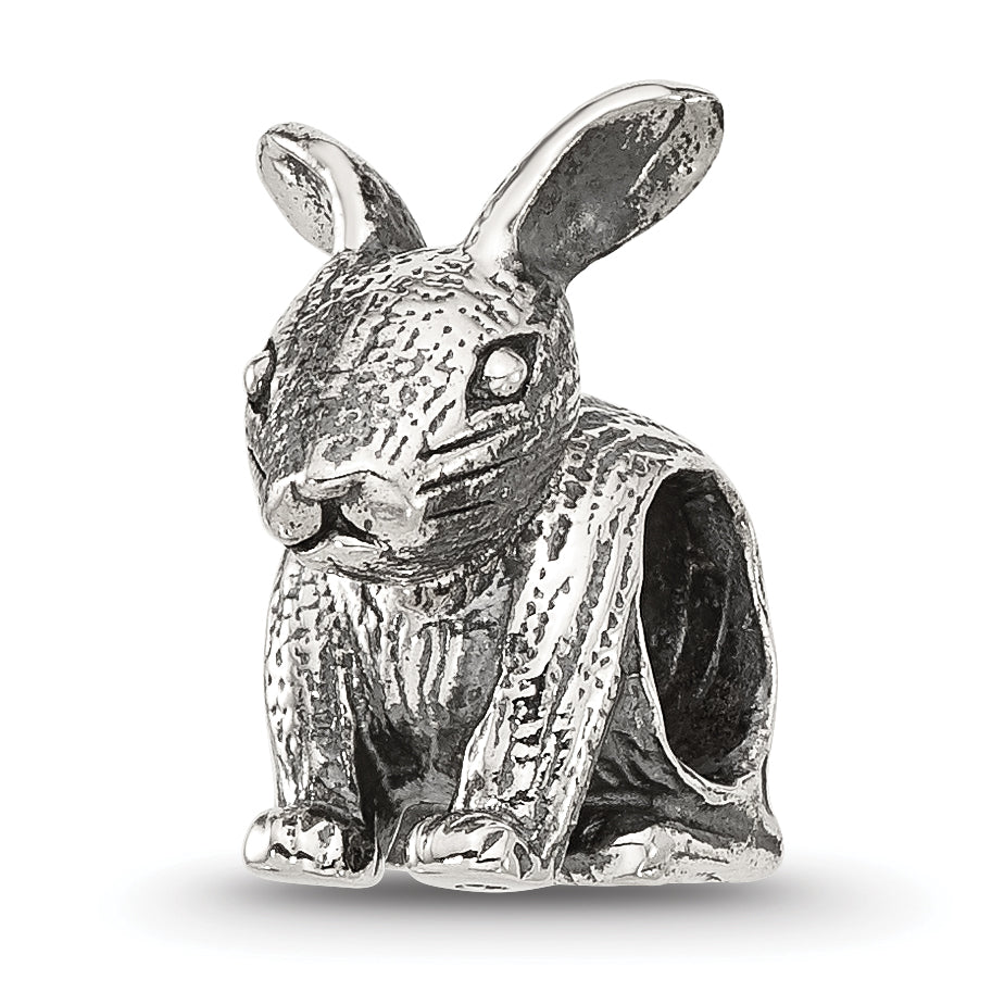 Sterling Silver Reflections Antiqued Bunny Bead Main image