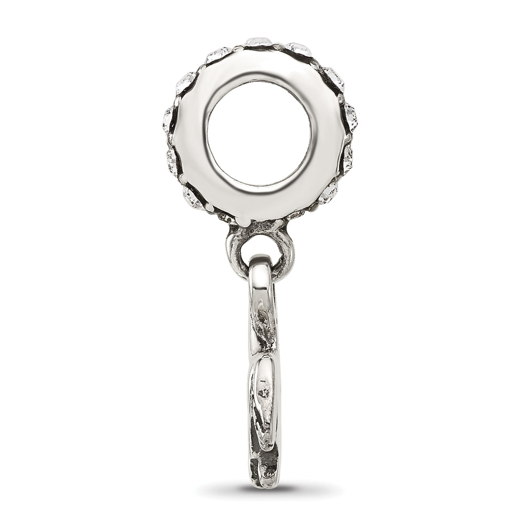 Sterling Silver Reflections Crystal Horse Dangle Bead