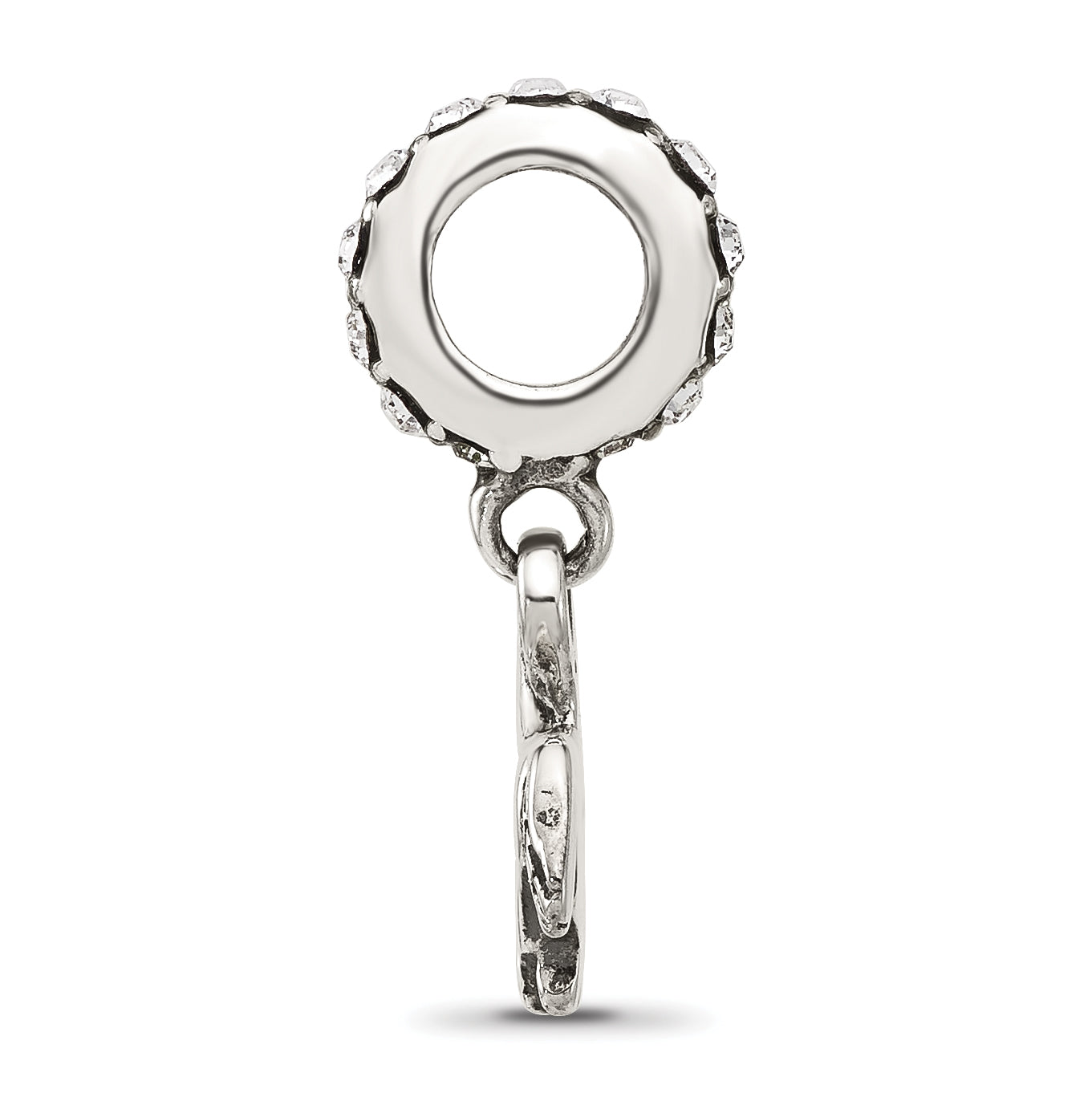 Sterling Silver Reflections Crystal Horse Dangle Bead