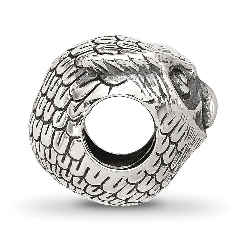 Sterling Silver Reflections Antiqued Owl Bead Secondary image