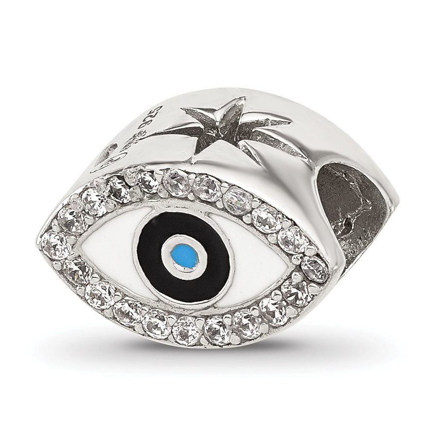 Sterling Silver Reflections Enameled and CZ Eye Bead Main image