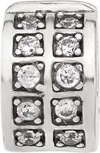 Sterling Silver Reflections CZ Clip Bead