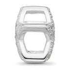 Sterling Silver Reflections Rhodium-plated Yellow & Clear CZ Star Bead