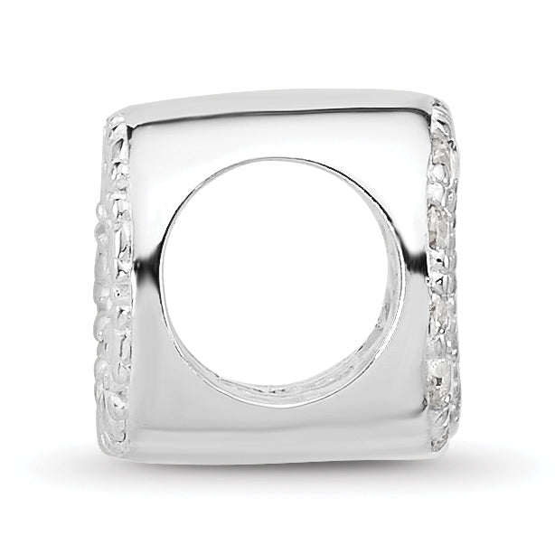 Sterling Silver Reflections Rhodium-plated CZ Infinity Bead Secondary image