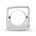 Sterling Silver Reflections Rhodium-plated CZ Infinity Bead