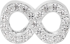 Sterling Silver Reflections Rhodium-plated CZ Infinity Bead