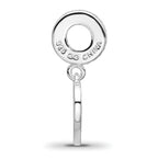 Sterling Silver Reflections Rh-plated Enameled & CZ 16 Dangle Bead