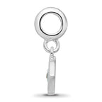 Sterling Silver Reflections Rh-plated Enamel & CZ Eye Dangle Bead