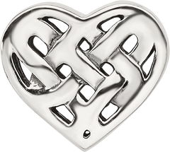 Sterling Silver Reflections Woven Heart Bead