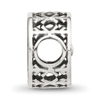 Sterling Silver Reflections Snowflake Circle Bead
