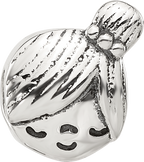 Sterling Silver Reflections Little Girl Head Bead