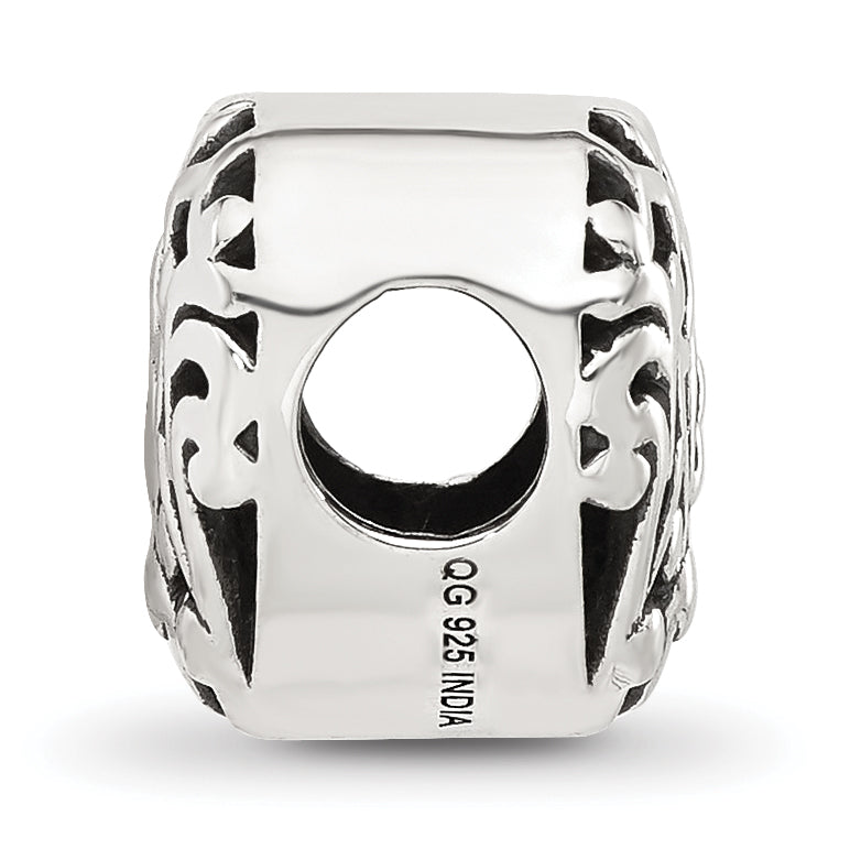 Sterling Silver Reflections Floral Heart Bead Secondary image