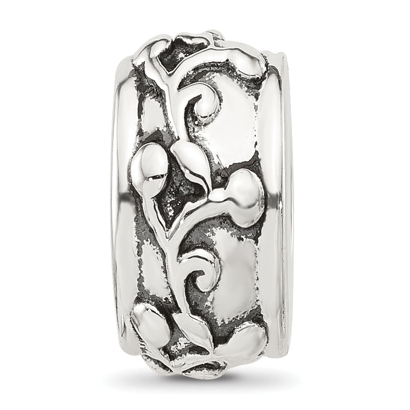 Sterling Silver Reflections Scroll Design Spacer  Bead