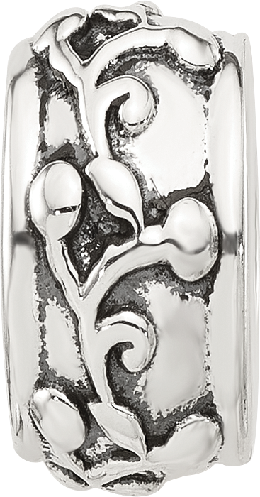 Sterling Silver Reflections Scroll Design Spacer  Bead