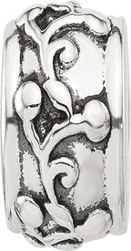 Sterling Silver Reflections Scroll Design Spacer  Bead