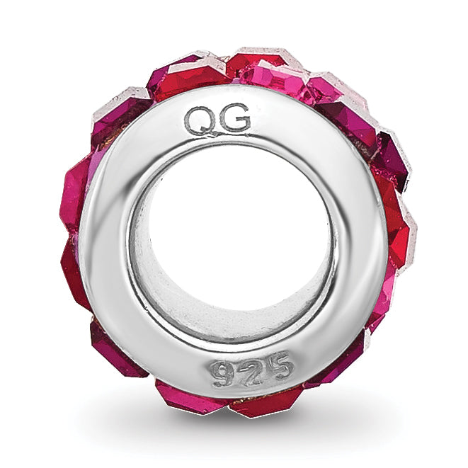 Sterling Silver Reflections RH-plated Pink/Red Preciosa Crystal Bead Secondary image