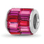 Sterling Silver Reflections RH-plated Pink/Red Preciosa Crystal Bead