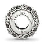 Sterling Silver Reflections Antiqued Marcasite Bead