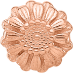 Sterling Silver Reflections Rose Gold-plated Floral Daisy Bead