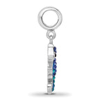 Sterling Silver Reflections RH-plated Seahorse Preciosa Crystal Dangle Bead
