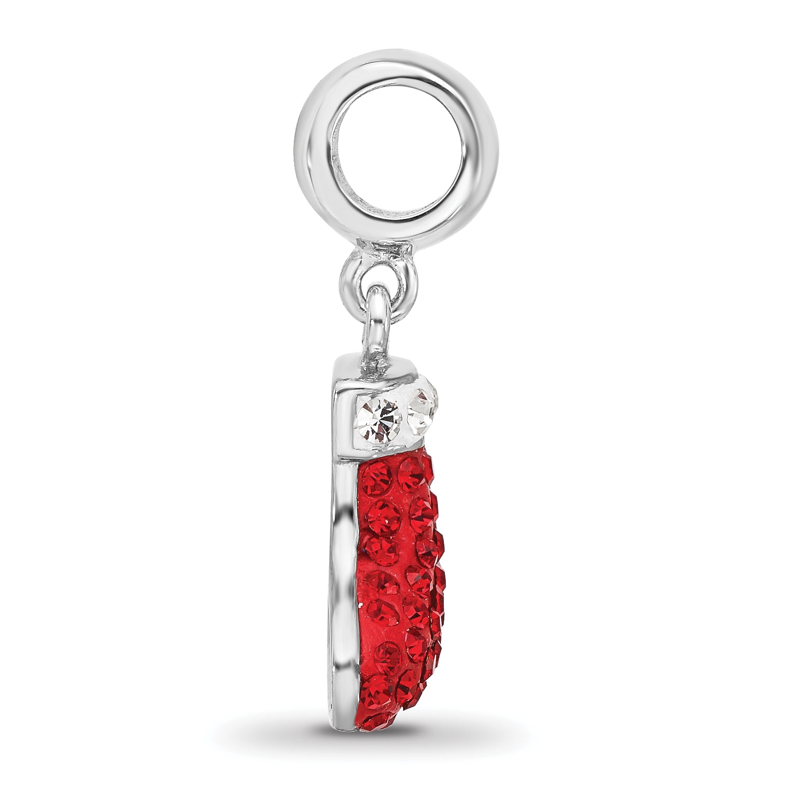Sterling Silver Reflections RH-plated Christmas Stocking Preciosa Crystal B Secondary image
