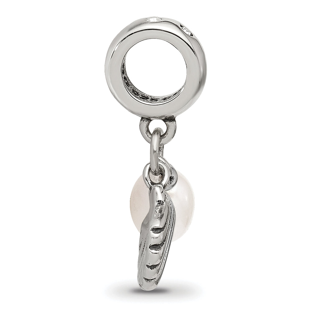 Sterling Silver Reflections Shell & Freshwater Pearl Dangle Bead Secondary image