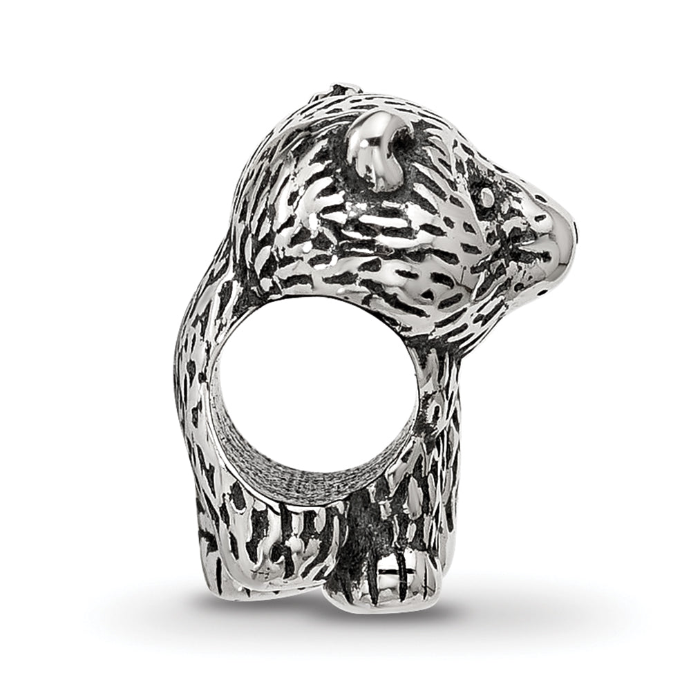 Sterling Silver Reflections Antiqued Bear Bead Secondary image