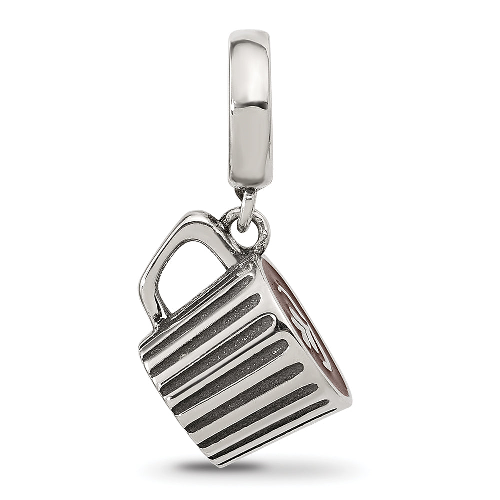 Sterling Silver Reflections Heart Cappuccino Bead