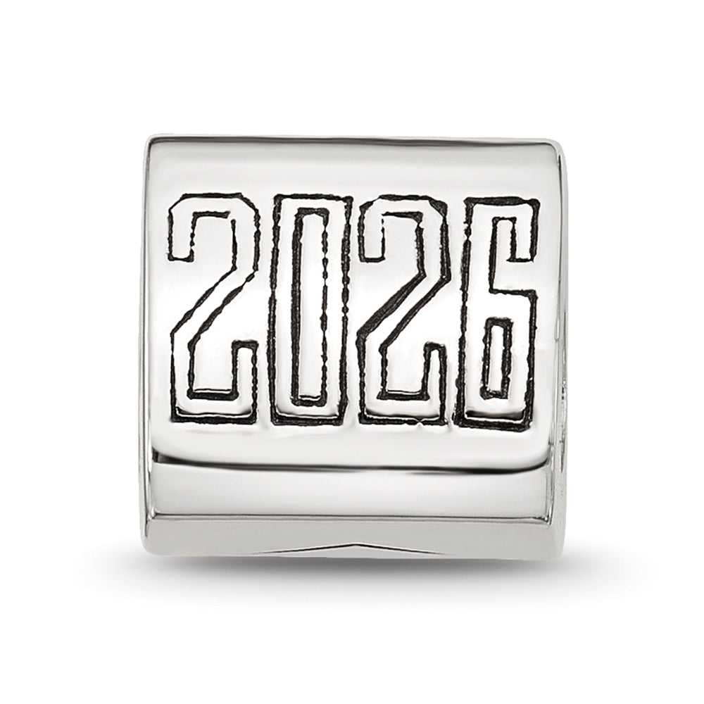Sterling Silver Polished 2026 Graduation Bead