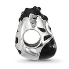 Sterling Silver Reflections Kids Enamel Zebra Face Bead